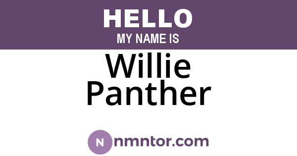 Willie Panther