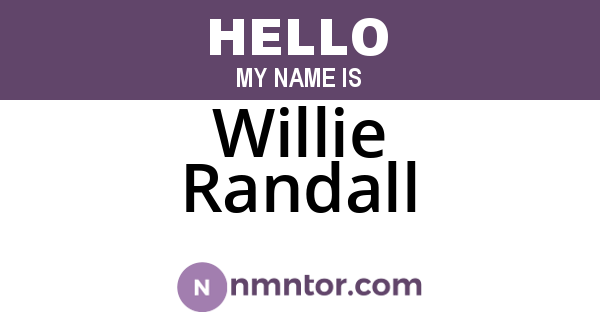 Willie Randall