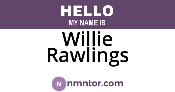 Willie Rawlings