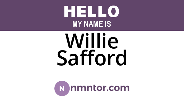Willie Safford