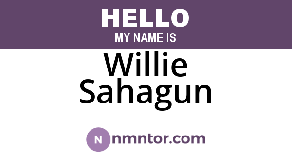 Willie Sahagun