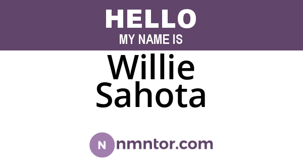Willie Sahota