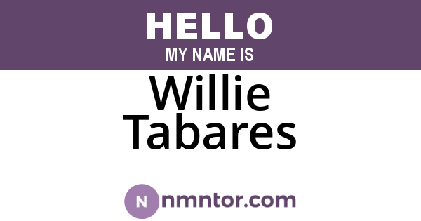 Willie Tabares