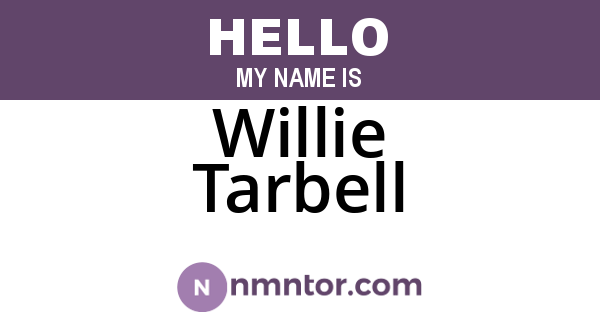 Willie Tarbell