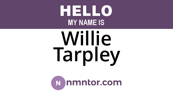 Willie Tarpley