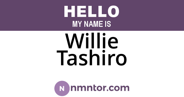 Willie Tashiro