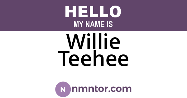 Willie Teehee
