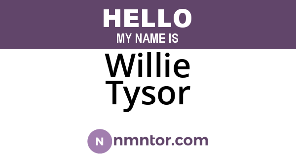 Willie Tysor