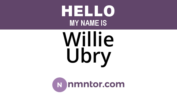 Willie Ubry