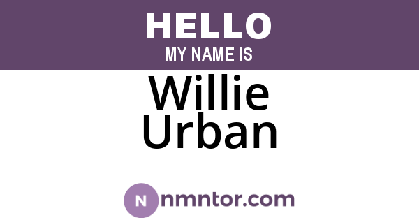 Willie Urban
