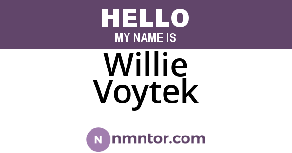 Willie Voytek