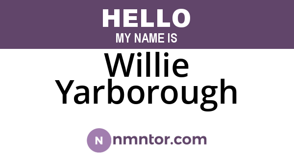 Willie Yarborough