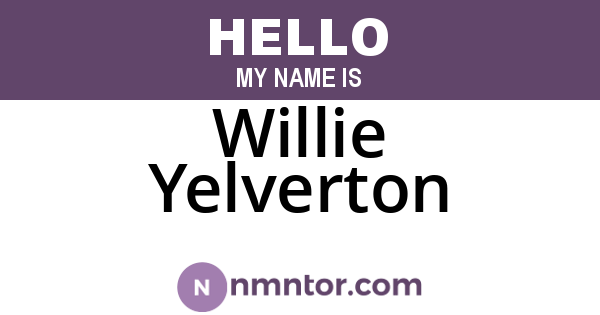 Willie Yelverton