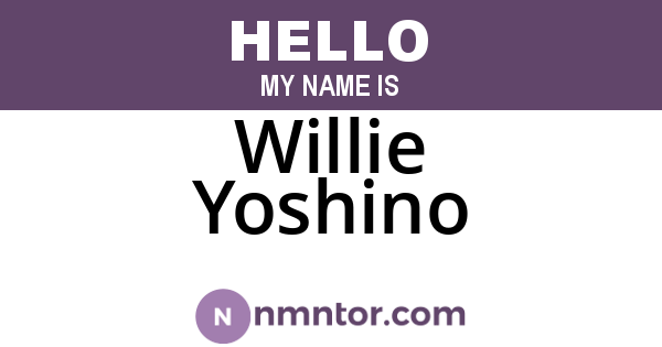 Willie Yoshino