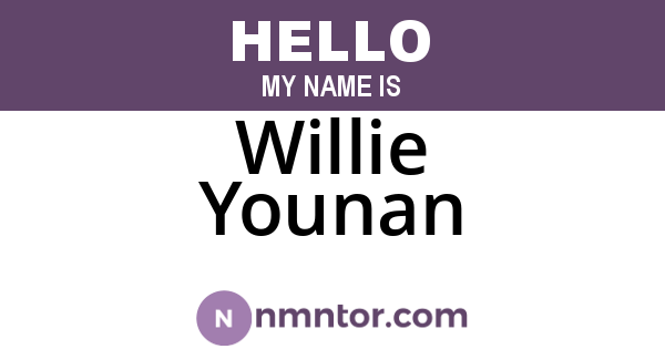 Willie Younan