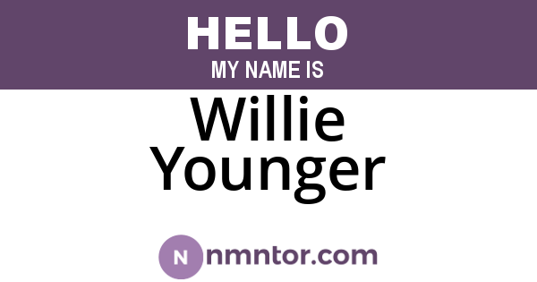 Willie Younger