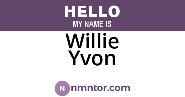 Willie Yvon