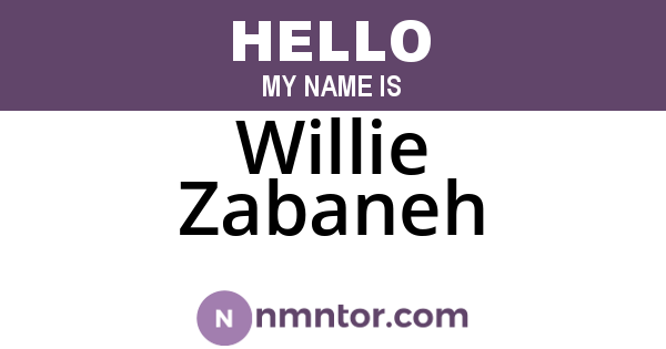 Willie Zabaneh