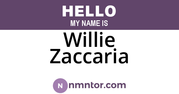 Willie Zaccaria