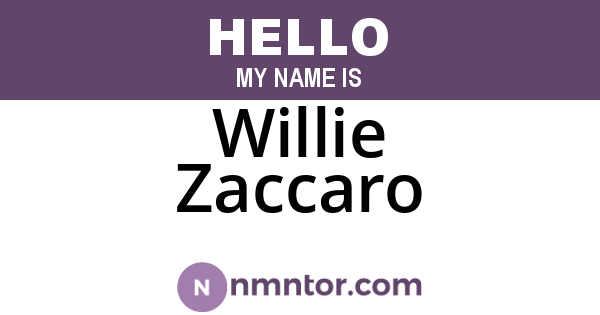Willie Zaccaro