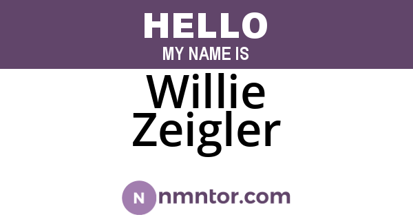 Willie Zeigler