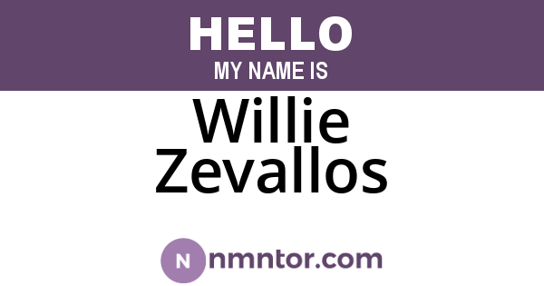 Willie Zevallos