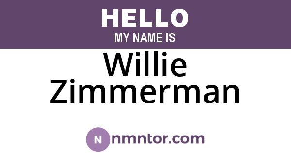 Willie Zimmerman