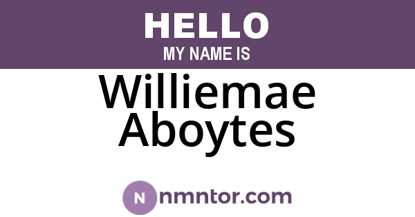 Williemae Aboytes
