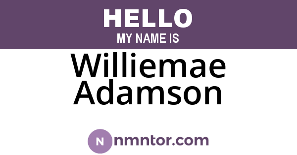 Williemae Adamson