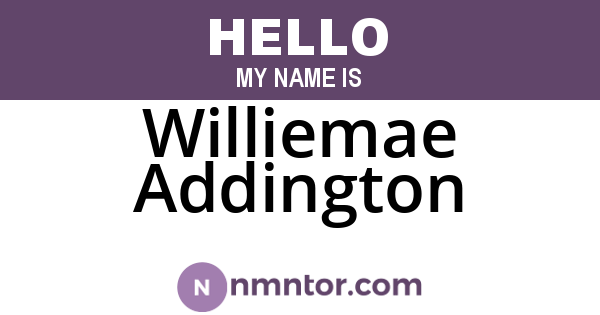 Williemae Addington