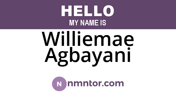 Williemae Agbayani