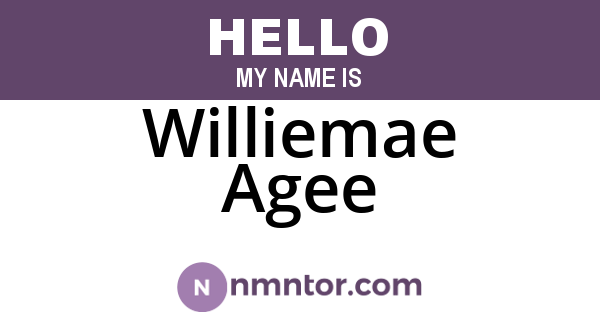 Williemae Agee