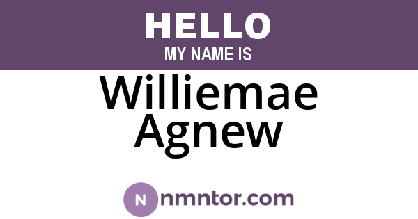 Williemae Agnew