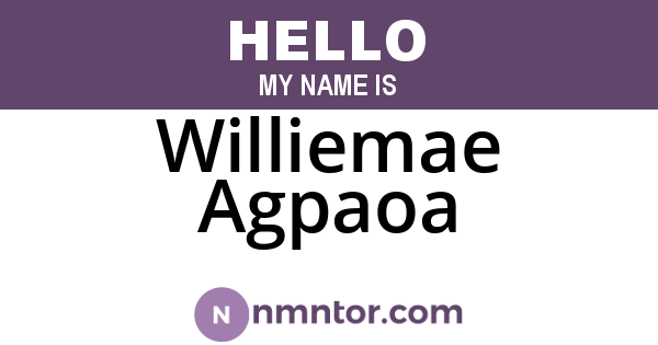 Williemae Agpaoa