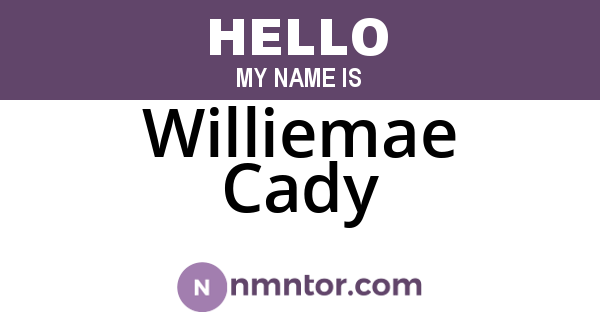 Williemae Cady