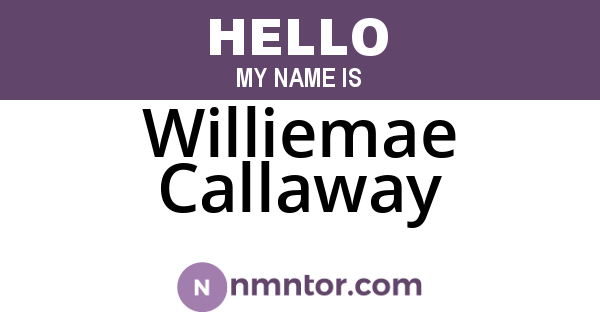 Williemae Callaway