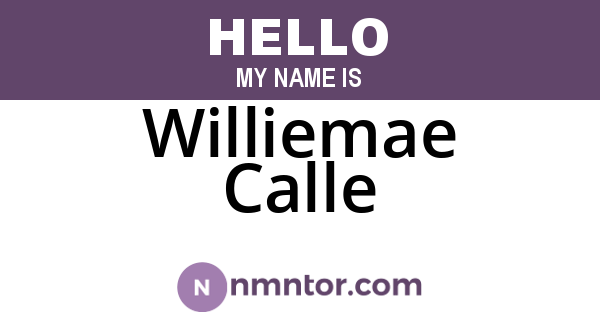 Williemae Calle