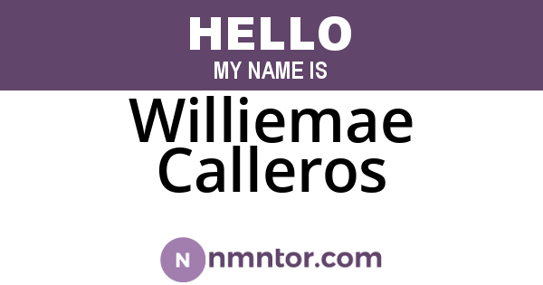 Williemae Calleros