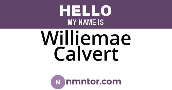 Williemae Calvert