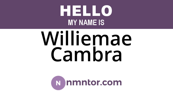 Williemae Cambra