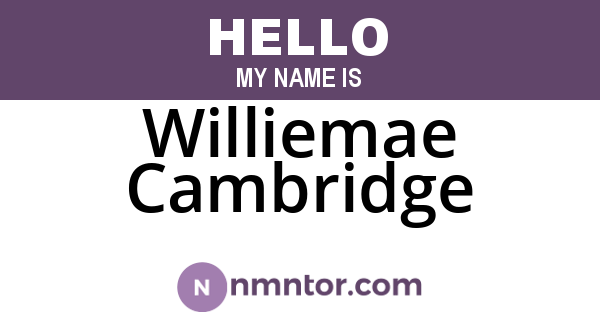 Williemae Cambridge