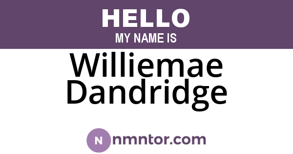 Williemae Dandridge