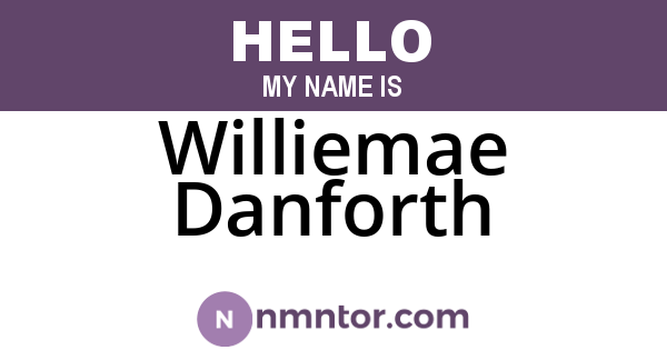 Williemae Danforth