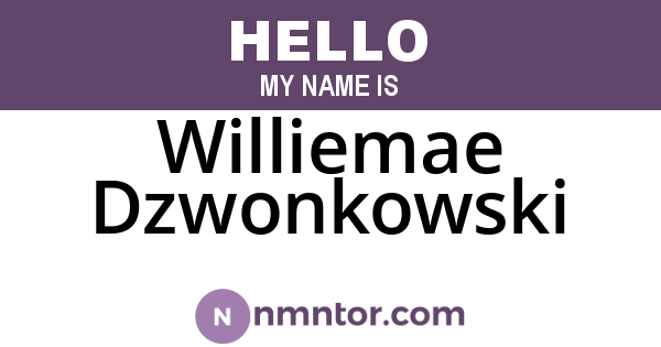 Williemae Dzwonkowski