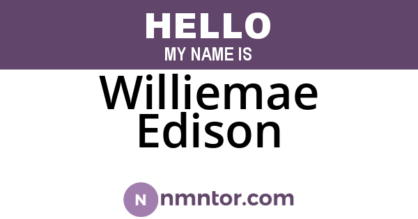 Williemae Edison