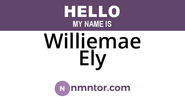 Williemae Ely
