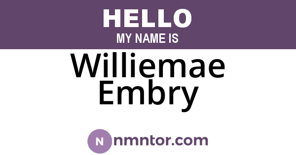 Williemae Embry