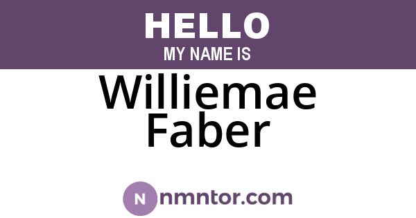 Williemae Faber