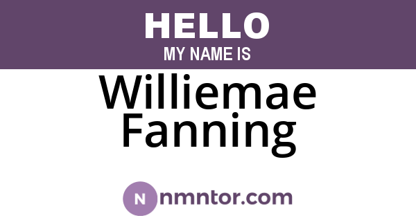 Williemae Fanning