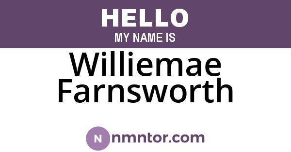 Williemae Farnsworth